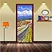 Produktbild xxsongue Pastoral Flower Fields Garden Scene Door Wall Art Sticker Vinyl Decal 3D Wall Door Stickers DIY Mural Bedroom Vinyl
