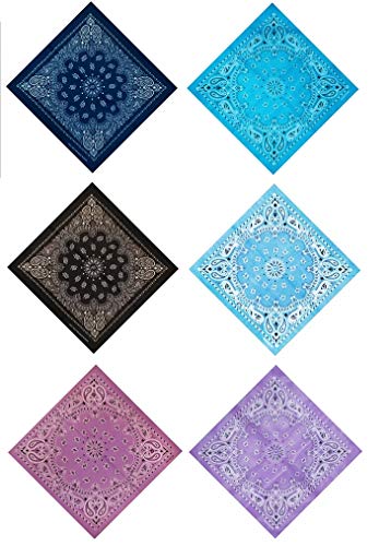 DAUCO Mode Unisex Bandana Bindetuch Paisley Haar Schal Ansatz Handgelenk Verpackungs Band Kopf Bindung Set für Frauen Männer und Kinder