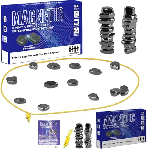 Magnetic Chess Game - Fun Tabletop Game, Strategy Game for Kids and Adults with Magnets, Fun Tabletop Multiplayer Chess for Family Party (Rope)
