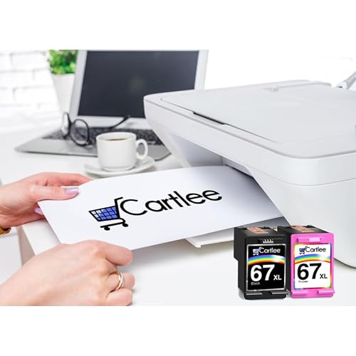 Cartlee Remanufactured Ink Cartridge Replacement for HP Ink 67 xl For HP 67xl ink cartridges black color combo pack for HP 67 Ink cartridges black color combo pack 67xl for HP printer ink envy 6000 67