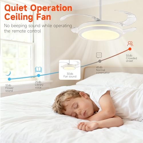 Retractable Ceiling Fan with Lights and Remote - image 6