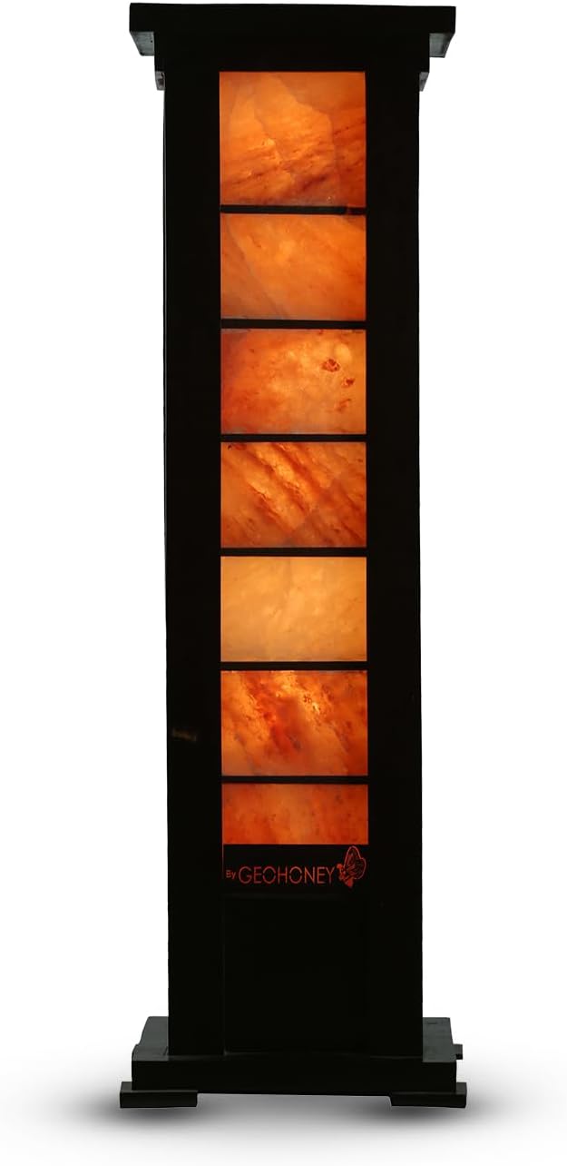 Geohoney Himalayan Salt Lamp Large Corner Tile Shape GH CSL 036, Yellow