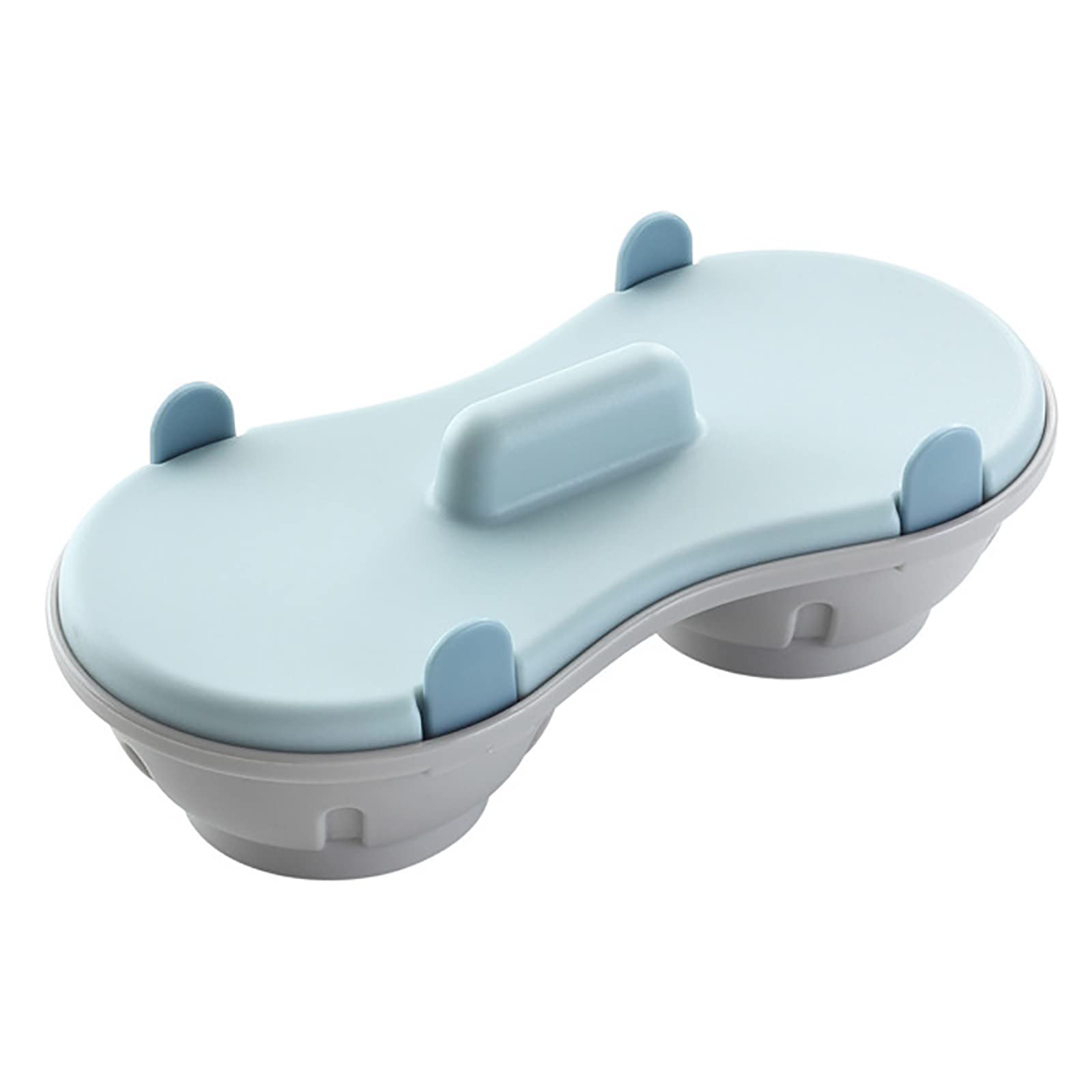 JIUXIANON Microwave Egg Poacher, 2 Cavity Edible Silicone Drain Egg Boiler Set, Round Egg Cooker Double Egg Cups for Boiled Eggs, Draining Egg Boiler Set, Egg Poachers BLUE