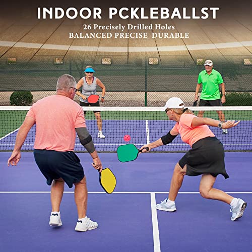 24 Pcs Plastic Baseball Practice Balls 26 Holes Eva Baseballs And Softballs Flight Hollow Eva Balls Soft Training Balls For Kids Indoor Outdoor Batting Hitting, Pink #TOP2