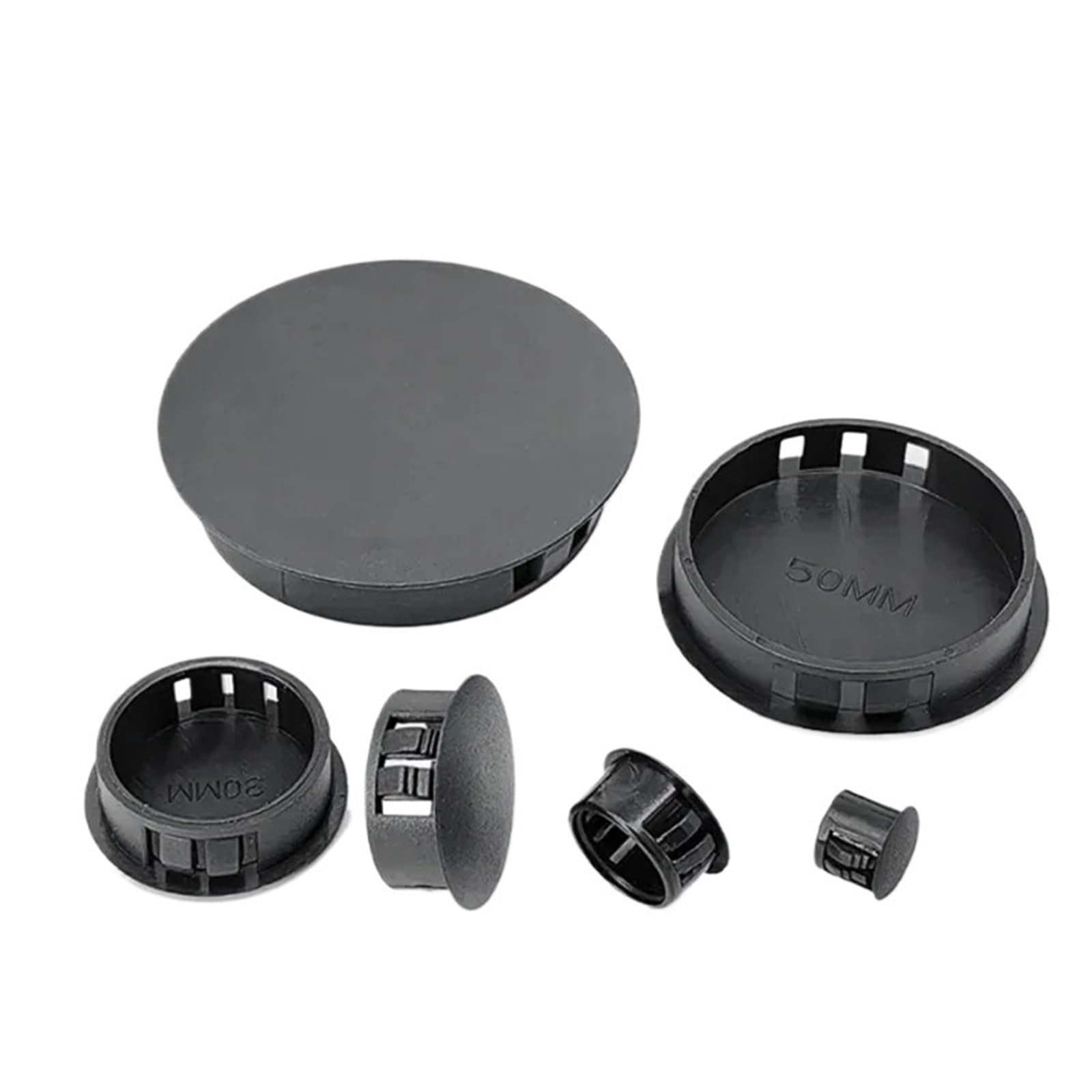 Plastic Snap on Hole Plug Cap Round Hole Caps Blanking End Caps Seal Stopper Furniture Hole Bung(Black,30mm,20Pcs)