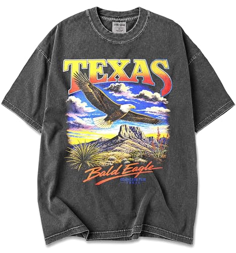 Texas Bald Eagle Heavyweight Shaka Wear Vintage Oversized Tshirt for Men & Women