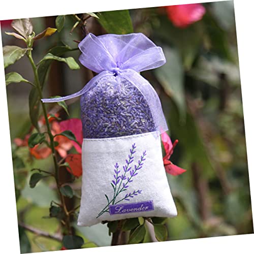 HOMSFOU 22 bolsas aromáticas de lavanda con cintas miniatura 5