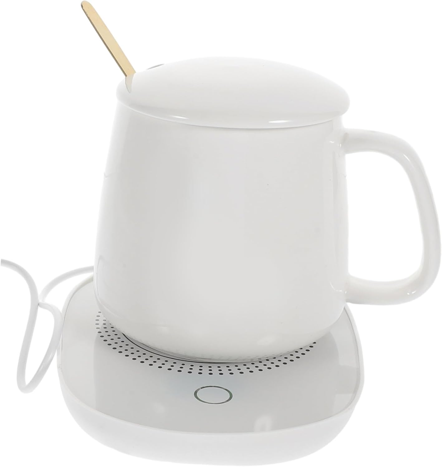 Electric Milk Cup Warmer USB Ceramic Beverage Warmer with Gravity Sensor Auto Temperature Control for Milk Heating at Home and Office