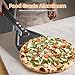 Leightszen Pizza Turning Peel - Pizza Turner - Restaurant-Grade Aluminum Perforated Pizza Peel Lightweight Metal Outdoor Pizza Oven Accessories