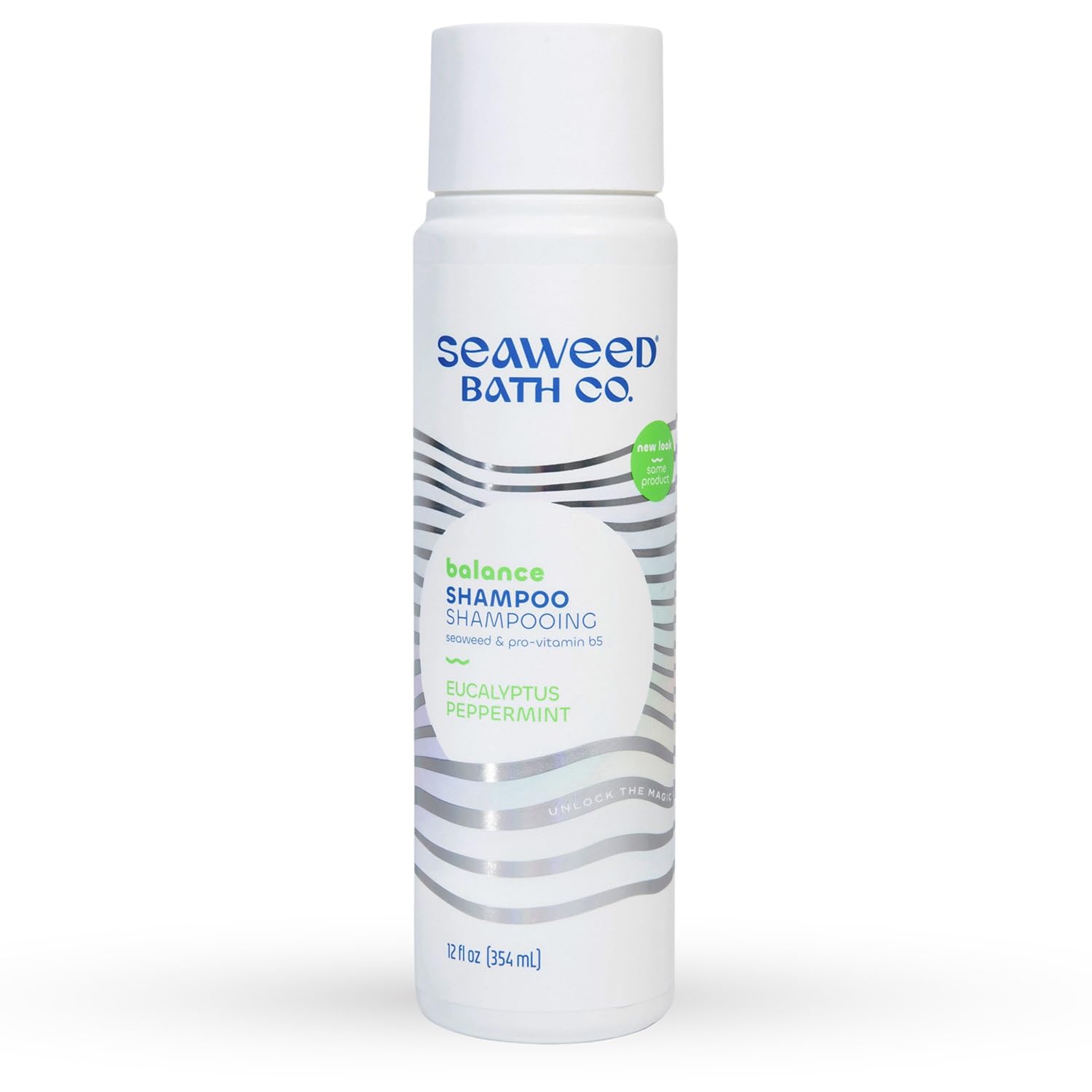 Seaweed Bath Co. Balance Shampoo, Eucalyptus Peppermint Scent, 12 Ounce, Sustainably Harvested Seaweed, Pro Vitamin B5, For Normal to Oily Hair (Shampoo) Thumbnail