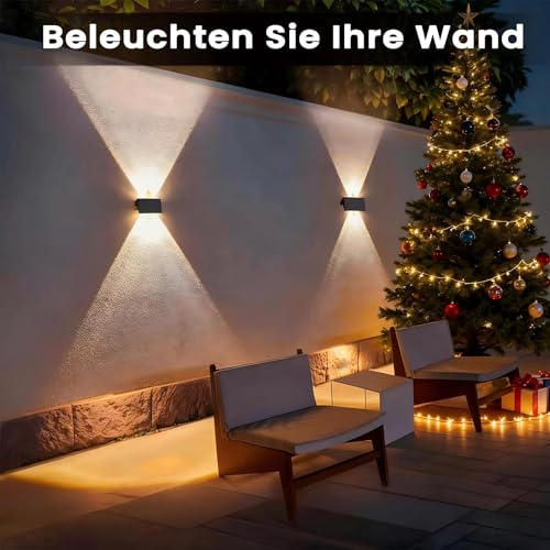 Wandleuchte Iirara Solar für Außenbeleuchtung mit 4 LEDs