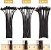 DAIXI 0.4cm and 0.6 0.8cm Thickness Options 6-18 Inch 60 Strands 100% Real Human Hair Dreadlock Extensions for Man/Women Handmade Permanent loc Extensions Bundles Can Be Dyed Bleached Curled Twisted