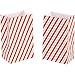 Small Striped Christmas Party Favor Gift Bags (5.2 x 8.7 x 3.3 In, 36 Pack)