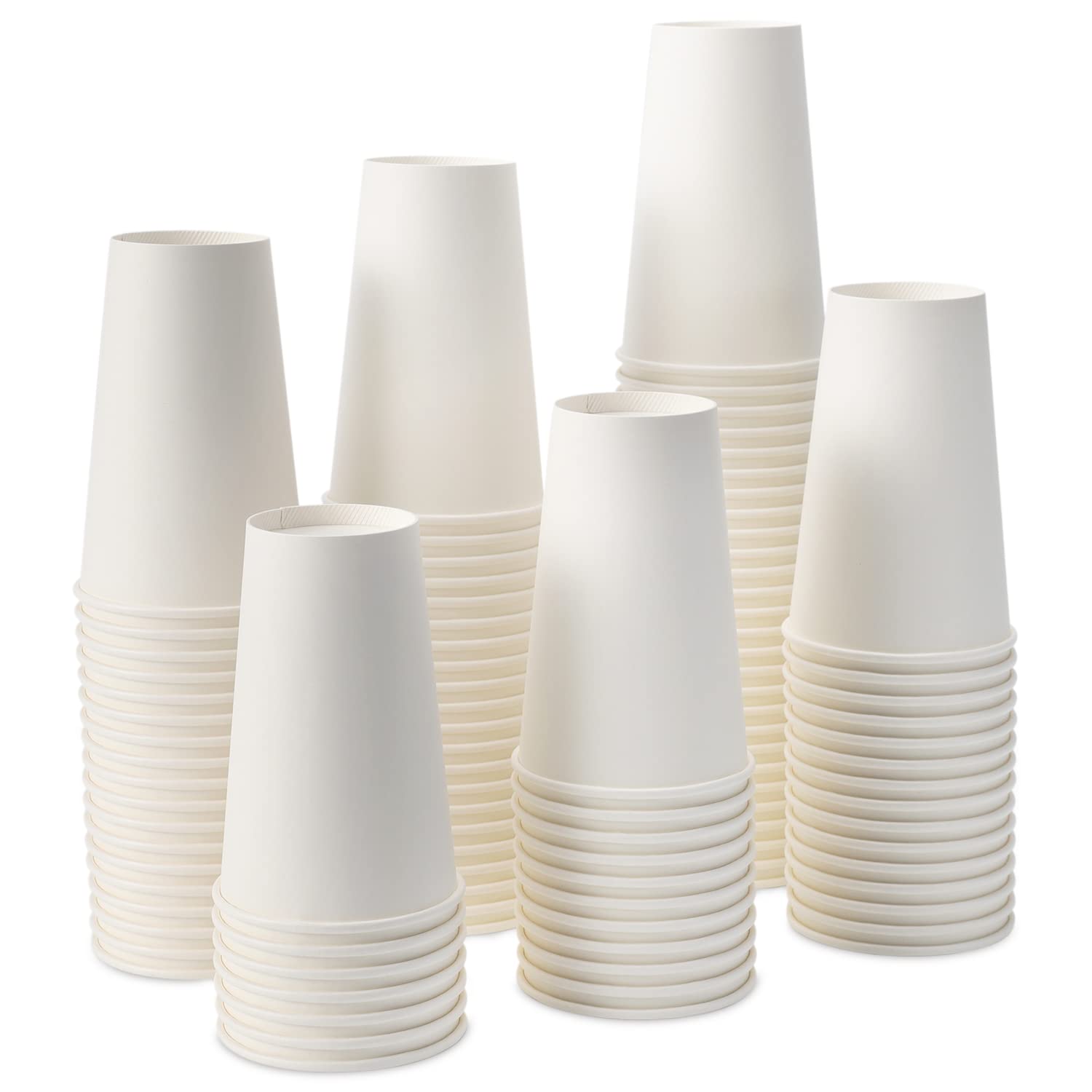 Kuerqi 【100 Pack 16 Oz】 Paper Cups, Paper Coffee Cups 16 Oz, Hot Cups Paper Coffee Cups Paper Cups 16 Oz Water Paper Cups Paper Coffee Cups 16 Oz Coffee Cups 16 Oz Paper Cups Water Cups Paper Cups