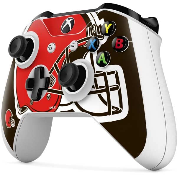 Skinit Decal Gaming Skin Compatible with Xbox One S Controller - Officially Licensed NFL Cleveland Browns Large Logo Design