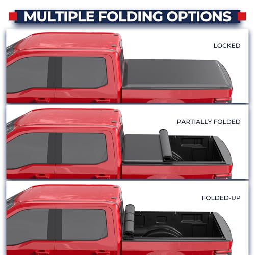 Image of MOSTPLUS Roll-Up Soft Vinyl Truck Bed Tonneau Cover Compatible for 2019-2025 Ford Ranger 6FT Feed Bed