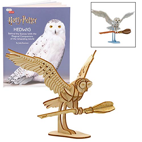 Harry Potter Hedwig 3D Wood Puzzle &Â Model Figure Kit (24 Pcs) - Build & Paint Your Own 3-D Movie Toy - Holiday Educational Gift for Kids & Adults, No Glue Required, 8+Â 