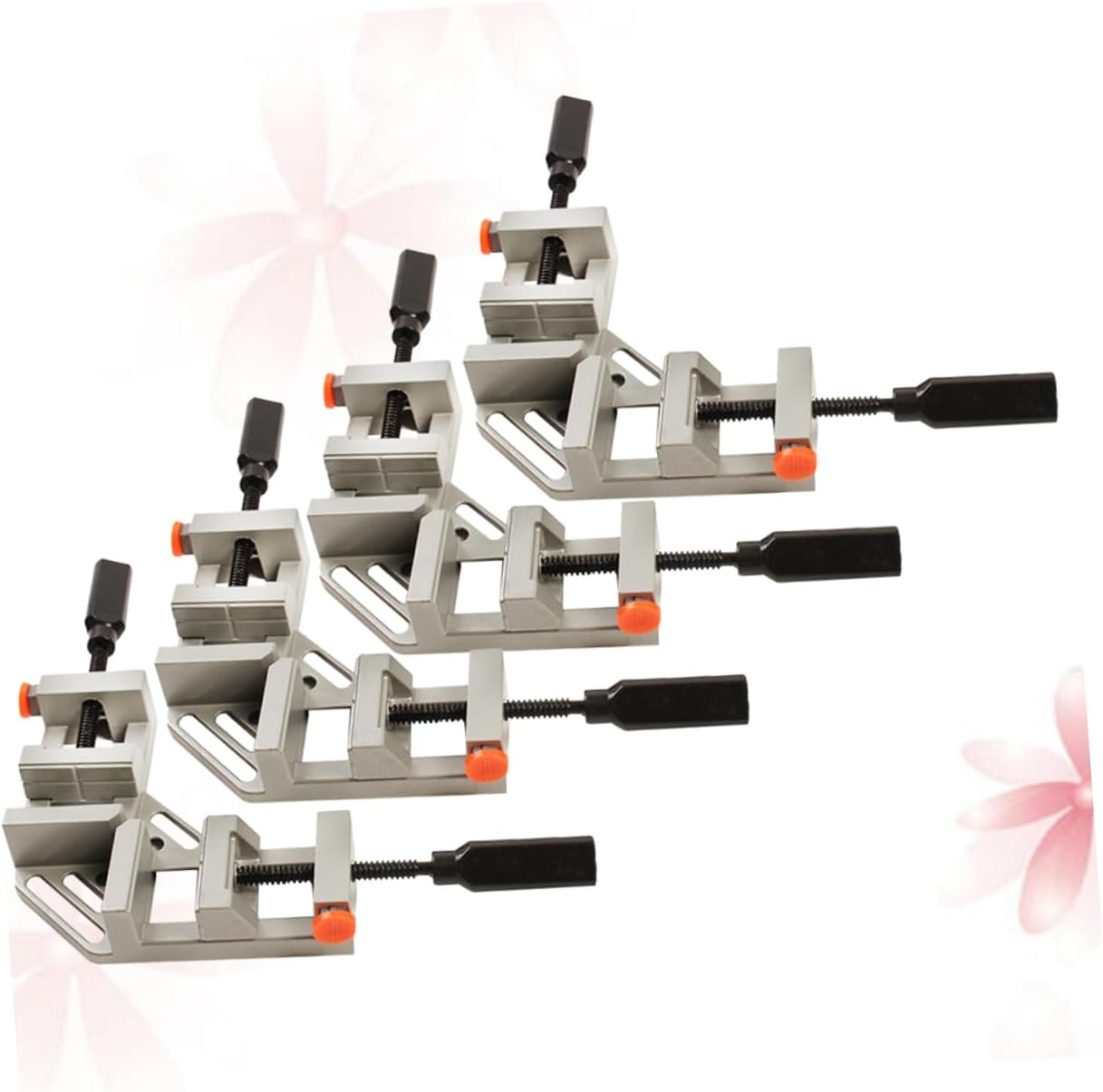 DOITOOL 4pcs Quick Release Corner Clamp Right Angle Clamp for Woodworking Welding Photo Framing -skid Handle