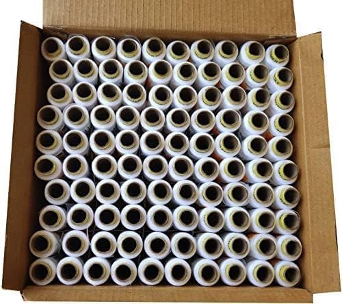 Surya Moon Thread White Thread,Set of 100 in A Box, 150 MTS Each Spool, Sewing Thread(150 m Pack100)
