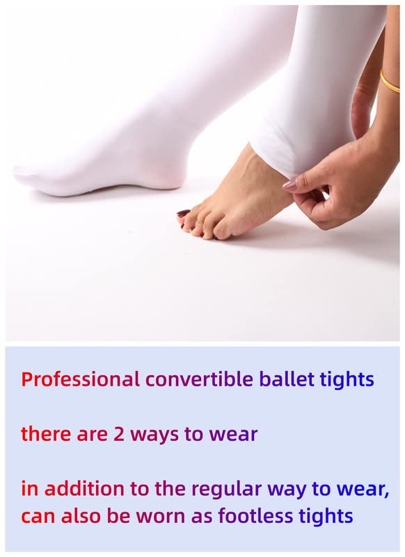 Image of DIPUG Girls Ballet Tights Convertible Dance Tights for Toddler