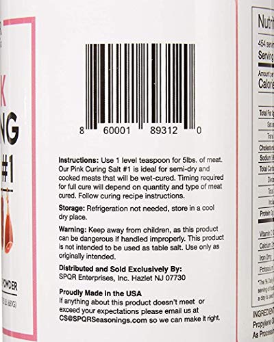 Curing Salt No.1. Quick Cure Premium Prague Powder Xl 1.5 Pound Bottle By Spqr Seasonings #TOP1