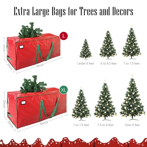 image for Cosy Family 7.5 ft Christmas Tree Storage Bag - Durable Heavy Duty Ext