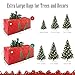 Cosy Family 7.5 ft Christmas Tree Storage Bag - Durable Heavy Duty Extra Large Artificial Xmas Holiday Tree Bag with Reinforced Handles and Dual Zippers Wide Opening - Red