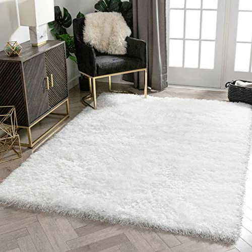 Tapete Well Woven Kuki Shag Blanco Ultra Suave 160x221 cm miniatura 1
