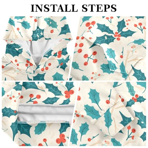 Christmas Holly Berries Kids Boys Girls Sweatshirts Sweater Long Sleeve Pullover Hoodie Kangaroo Pocket3