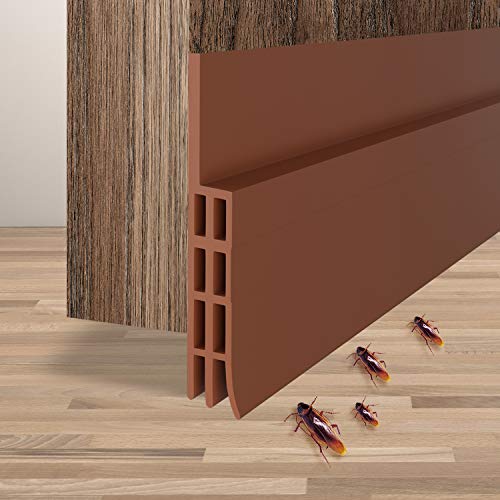 Door Sweep, Ohuhu Weather Stripping for Doors, Door Draft Stopper, Door Seal Strip, Door Insulator for Bottom of Doors Soundproof Wind Blocker, 39