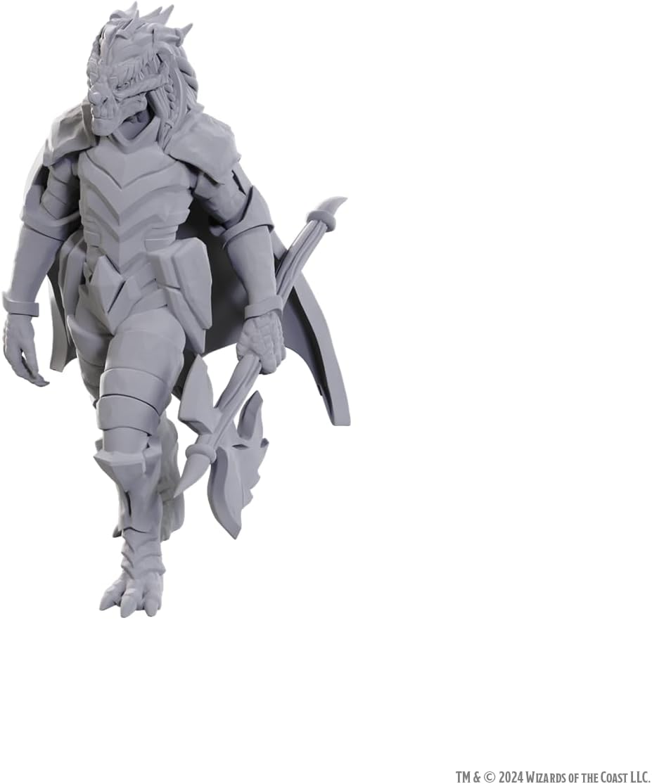 Las maravillosas miniaturas de WizKids Dungeons & Dragons Nolzur | Miniaturas sin pintar | Ola 25 (Dragonborn de Tiamat)