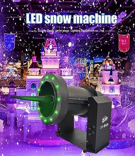 Máquina de nieve 2000W con 12 luces LED RGB y doble control remoto miniatura 3