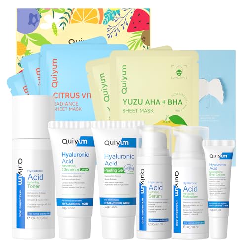 QUIYUM Cofanetto di 11 trattamenti facili viso all’acido...