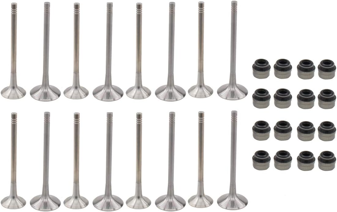 16Pcs Engine Intake Exhaust Valves kit for Audi A3 A4 A5 A6 A8 Allroad Q5 RS7 S6 S7 S8 TT RS TTS Quattro VW CC Eos GTI Jetta Passat Tiguan 2.0