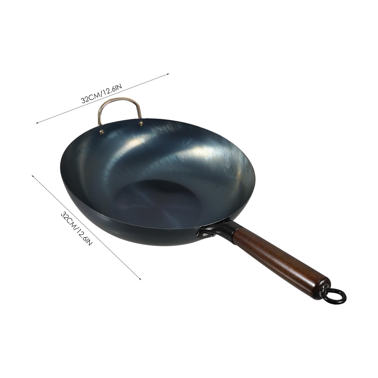 Wok Ferro Antiaderente Fondo Piatto, Padella Cucina Multiuso