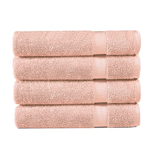 Lane Linen Bath Sheets Bathroom Towel Set- 4 Pack 100% Cotton Extra Large Bath Towels, Oversized Bath Towels, Luxury Bath Towels Large Bathroom, Bath Towel Sets For Bathroom, 35X66 - Pearl Blush #TOP15