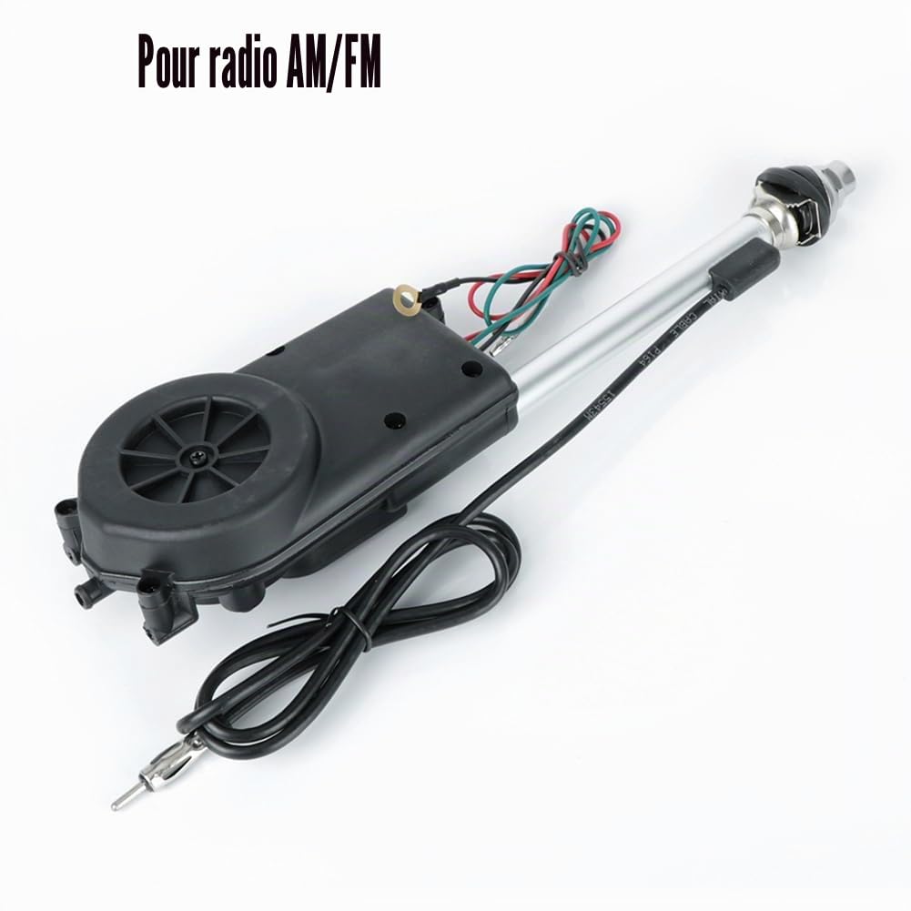 Antenne Télescopique Automatique à Énergie Électrique Antennes Extérieures de Véhicule 12 V Universelles Étanches pour Voiture SUV AM FM Radio