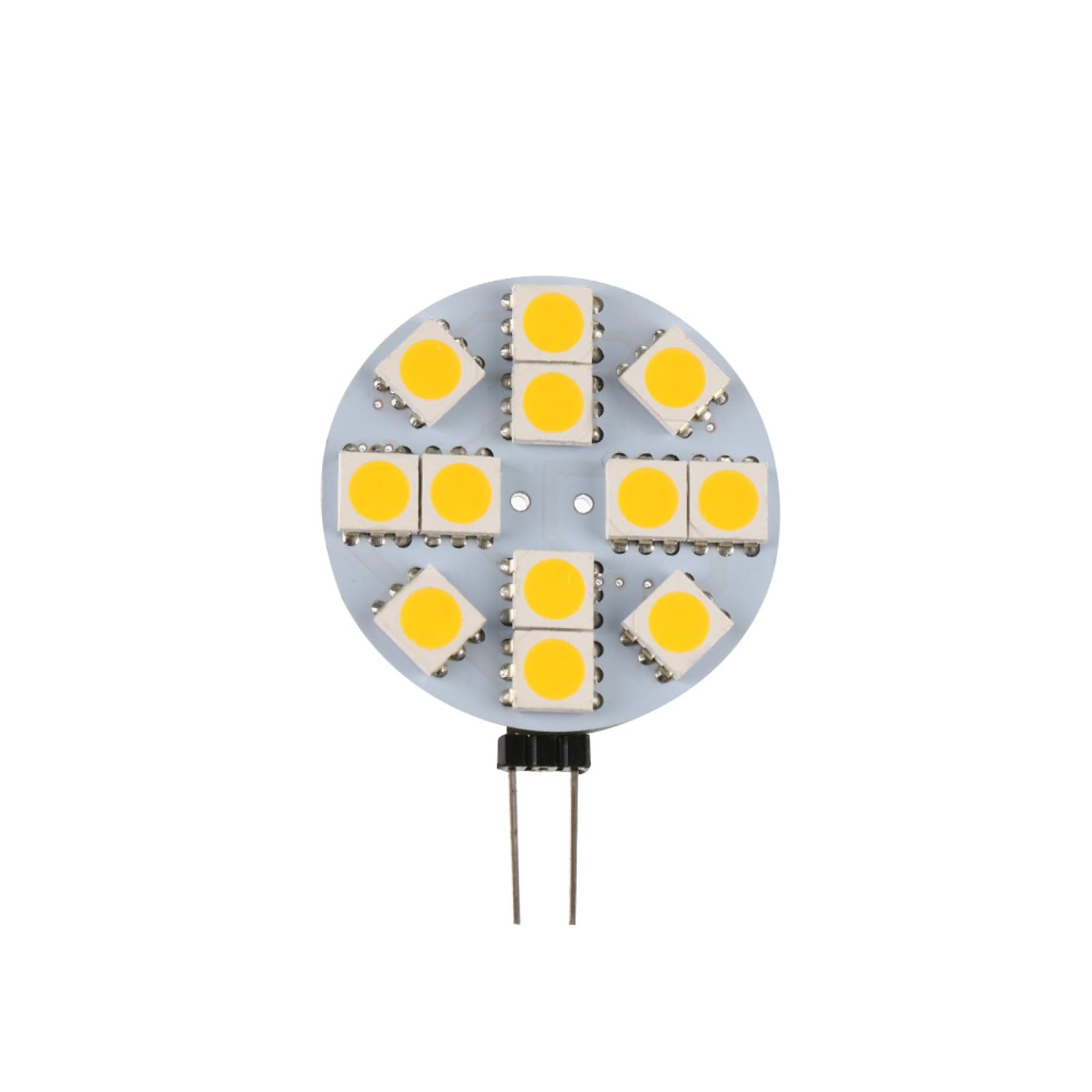 WYLIELAMSH DC12V LED G4 Round Spotlight Bulb 2W 3W 5050 15/24leds No Flicker Range Hood Lights Replace 20W Halogen Lamp,Warm White,3W