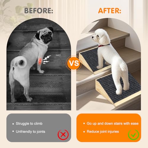 Dogrampforstairsnonslipdogstairslowangledpetrampsforsmalldogsandcatsmediumdogsstepandstairassistforinjuredandolderdogs2pack Urban Country Home Decor Dog ramp for stairs non slip dog stairs low angled pet ramps for small dogs and cats medium dogs step and stair assist for injured and older dogs 2 pack urban country home decor