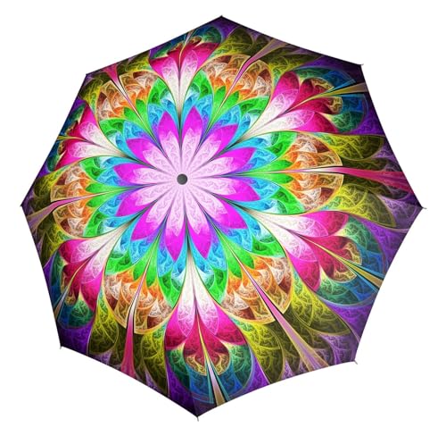 Doppler Regenschirm Taschenschirm Fiber Magic Auf Zu Automatik Caleido Satin