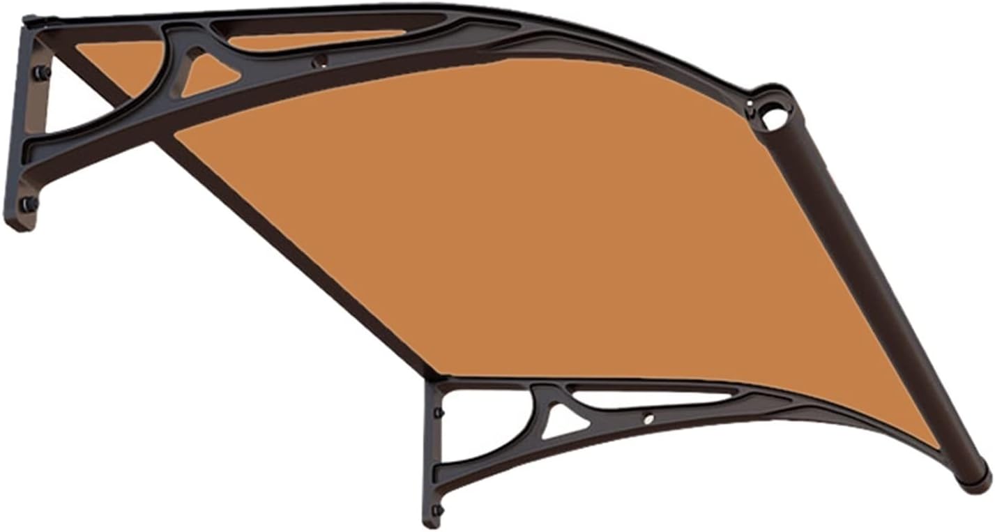 Window Awning Front Door Canopy with Bracket, Modern Polycarbonate Cover for UV Rain Snow Protection, Curved Rain Canopy with Accessories, for Front Back Porch External (Color : A,
