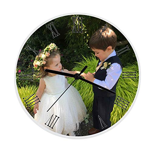 Battery Powered Round Clock Glass Custom Picture Frames Create Your Own Personalized Picture Frames Diy Custom Photo Wall Tabletop Frames Customized Sculptural Frames Holders, Xmas Gift #TOP3