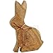 Produktbild matches21 Osterhase Dekofigur Hase Ostern Figur Dekoration Holz Holzfigur braun mit Schleife 17x25x2 cm