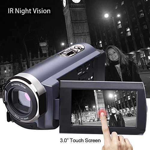 SEREE Camcorder 4K 48MP WiFi Control Digitial Camera 3.0’’ Touch Screen Night Vision Video Camcorder