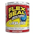 Flex Seal Liquid, Rubber Coating Sealant, Waterproof, Flexible, Breathable, and UV Resistant, Roof Repair, Basements, RV, Campers, Trailers, Marine, EPDM, Masonry, White, 32 oz