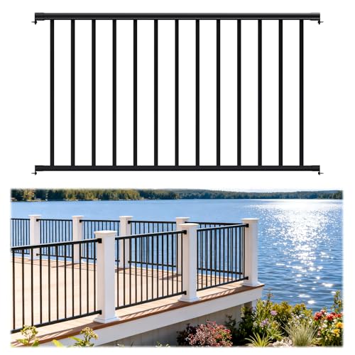 Image of Egadis 1 Pack 36 in x 5 ft Aluminum Porch and Deck Railing Kit Without Post