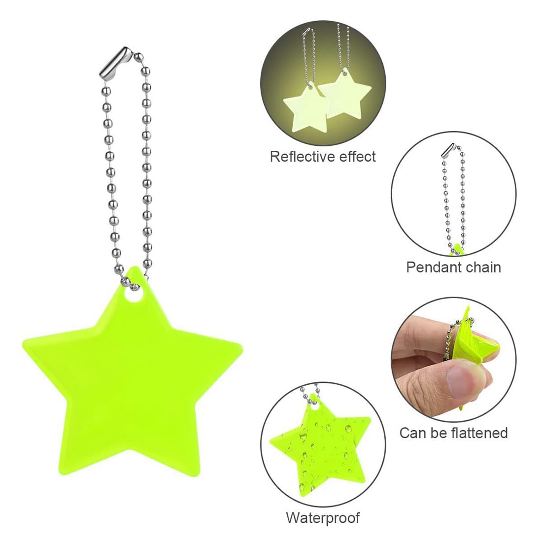 Pendentifs Réfléchissants Sécurité - 20 Pièces Fantômes - Pour Sac à Dos, Vêtements, Vélo