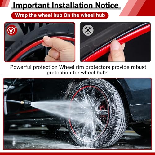 Automotive Alloy Wheel Rim Protector (18 Inch Red) Set of 4 by sigfee - Used condition - Image 6