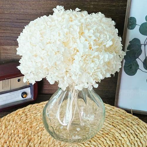 Arreglo de Hortensias Secas en Jarrón de Vidrio miniatura 2