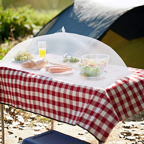 ZMCINER 7 Pack Food Covers for Outdoors Mesh Screen Include Food Tents 1 Extra Large (40"X 24") & 6 Standard (17"X 17") Collapsible and Reusable Mesh Covers for Outside, BBQ Party Supplies, Fruit by ZMCINER - Image 6